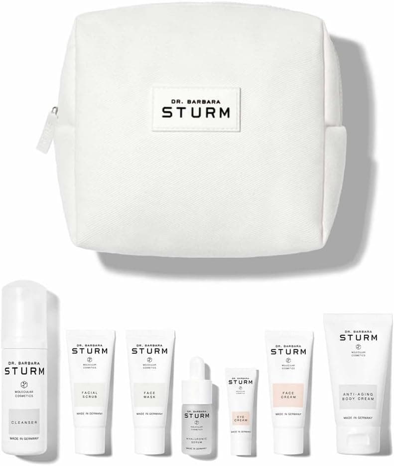 Dr. Barbara Sturm Discovery Skincare Kit, 7 Piece Skin Care Kit, Travel Size Essentials with Cleanser, Serum for Face, Eye Cream and Face Cream, Luxury Skincare By Dr. Barbara Sturm